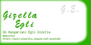 gizella egli business card